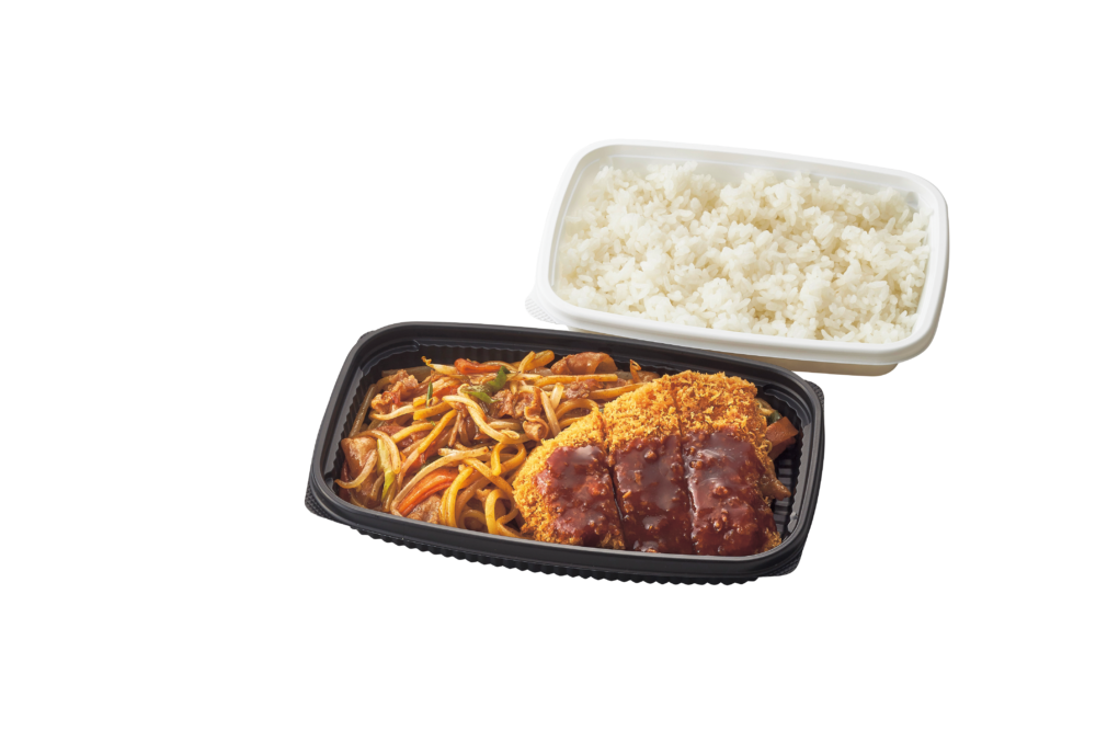 焼きそば豚かつ弁当
