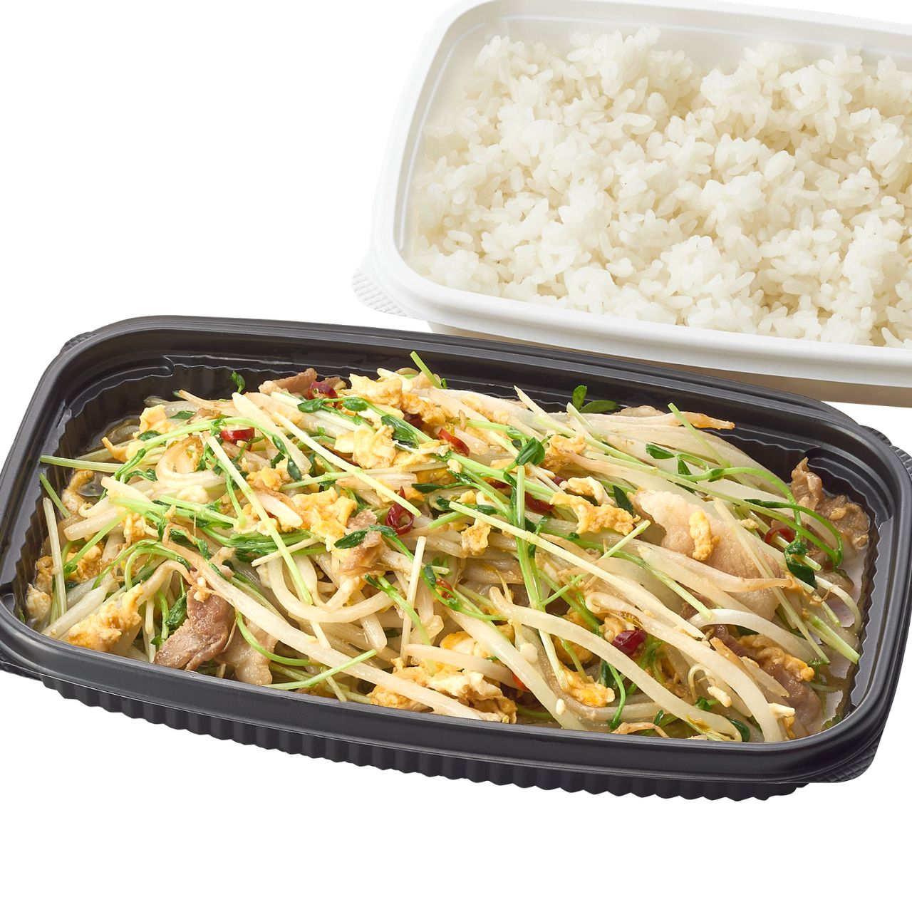 豚玉豆苗炒め弁当