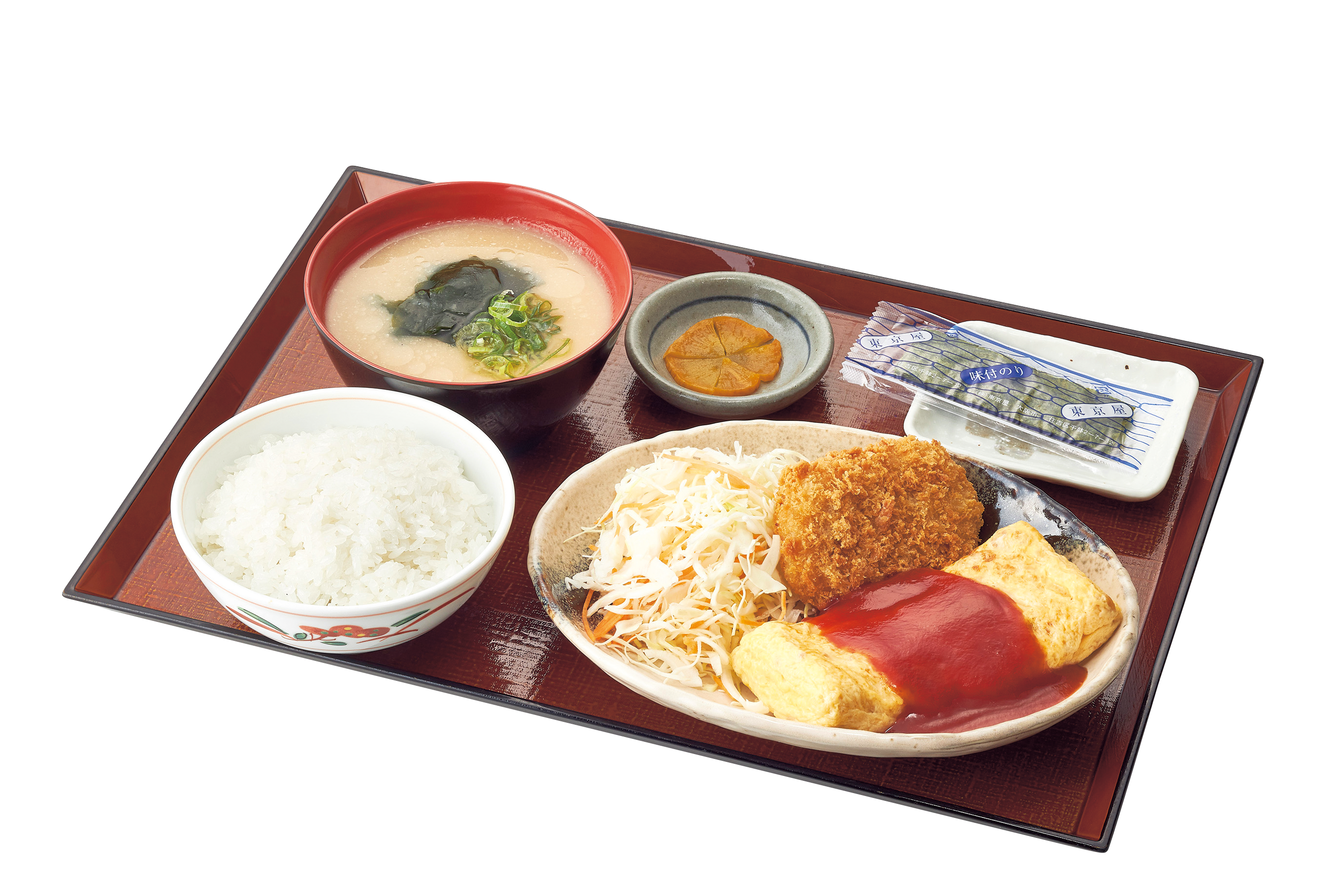 和風オムレツの朝定食