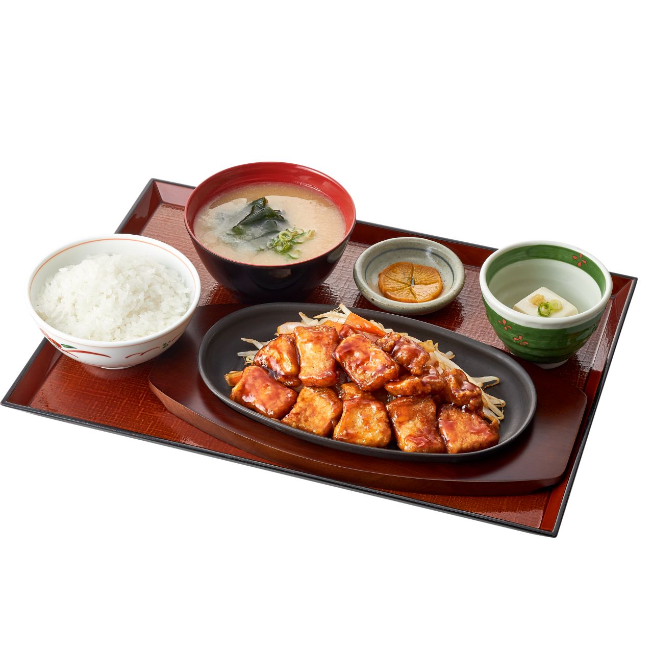 豚ロースの黒酢あんかけ定食