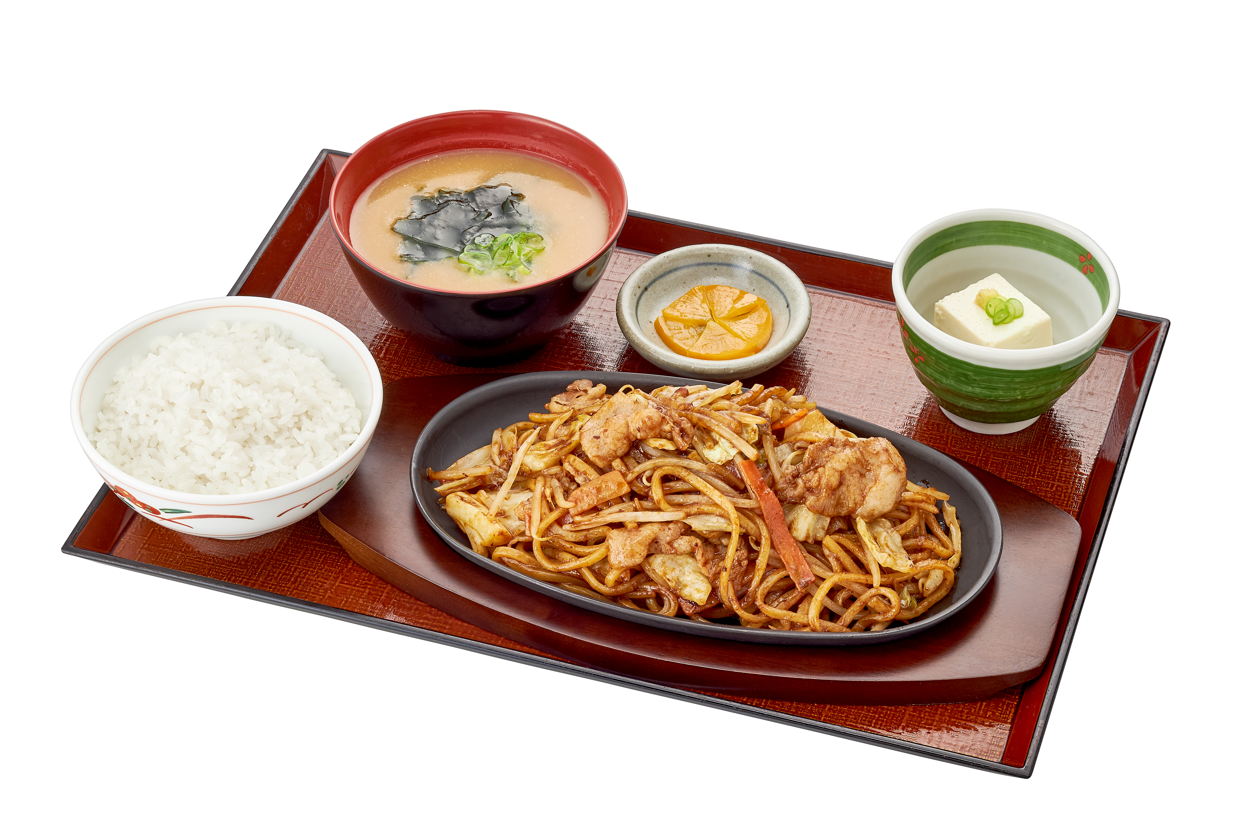 街かど屋の味噌焼きそば定食